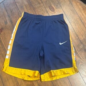 Nike Blue and Yellow Sports Shorts